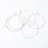 Aretes Metálicos en Forma de Nueve que se Pueden Ensartar con Cuentas, Aros Redondos con Gancho para Oreja en Forma de Nueve, Accesorios para Joyería DIY, Materiales para Aretes al por Mayor