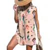 Venta Caliente Transfronteriza Verano Nuevo Vestido de Mujer Estampado Digital 3D Estilo Americano Sin Mangas Vestido de Playa