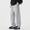 Outono 2025 Novo Calça de Moletom Tricotada Estilo Retrô Japonês Solta Tamanho Grande Scimitar Masculina de Perna Larga Casual Tendência