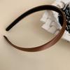 Arco de cabelo de seda brilhante e cetim estilo francês retrô para senhora, todos os estilos, estampa de cabelo simples e elegante, acessórios de cabelo, novo estilo de faixa de cabeça
