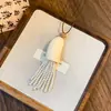 Colar de pérolas com pingente de vidro Maillard, design único, estilo vintage, corrente versátil para suéter, acessório elegante para mulheres