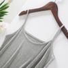 Nuevo Chaleco de Tirantes de Hilo de Color Puro Versátil Estilo Coreano para Mujer Modal Ajustado Prenda Exterior Ceñida