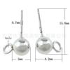 Aguja de cuentas de acero inoxidable con anillo en dirección de una palabra con aguja de cuentas colgante aguja de oreja accesorios de joyería DIY