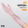 Guantes de sol upf50 para mujer, anti-ultravioleta, de verano, para montar, antideslizantes, transpirables, de seda de hielo, finos, extendidos, con solapa de dos dedos