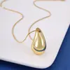 Collar de cadena para clavícula de metal liso con forma de gota de agua transfronterizo para mujer, europeo y americano, deseo, más vendido, collar con colgante de gota de agua, moderno