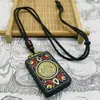 Lembrança Especial de Xizang Sandália de Sândalo Thangka Feito à Mão Bolsa Nove Palácios Bagua Pestilho Vajra Nariz de Elefante Pingente de Chave Colar