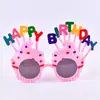 Gafas de cumpleaños de moda al por mayor para niños, gafas divertidas creativas para fiesta, accesorios para fotos, gafas para modelar pasteles