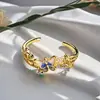 Anel Aberto Borboleta Colorida Gota de Óleo Esmaltado Moda Doce Cool Design de Nicho Personalidade Feminino Retrô Exquisito