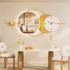 Pintura Decorativa de Restaurante Estilo Moderno Simples com Relógio, Arte de Parede com Fundo de Pedra e Arenito Pintura para Pendurar na Parede