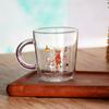 Taza de café con patrón de Papá Noel, asa de arena movediza colorida, taza de Navidad, vaso de agua, taza de leche, taza de jugo, taza de té verde