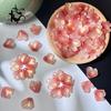 Atacado de fábrica Ouro Vermelho Sul pétalas de vidro folhas de árvore diy feito à mão Headdress Hanfu material de grampo de cabelo antigo