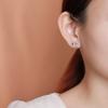 Yuebao Joias Prata Esterlina S925 Hetian Jade Jaspe Folha de Bambu Bambu Contas Redondas Brincos Brincos de Prata Elegantes Ascendentes