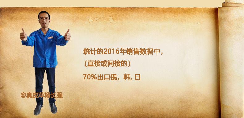 02-统计的2015年销售数据中，（直接或间接）54%出口俄