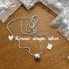 Estilo Ins Coreano Joyería Simple de Plata Brillante Cadena de Cuentas de Plata de Ley S925 Collar para Clavícula Sentido de Alta Gama para Mujeres