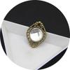 Atacado Liga Retrô Redonda Cravejada com Cristal Strass de 12mm Roupas Sapatos Acessórios de Cabelo Prato de Flor DIY Acessórios de Joias