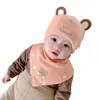 Gorros de Bebé para Otoño e Invierno 0-12 Meses Gorro para Recién Nacido Bufanda Triangular de Algodón Puro Gorro con Capucha para Bebé Suave y Protector para la Fontanela