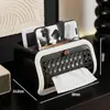 Caixa de Lenços Estilo Antigo Cuidadosamente Selecionada para Sala de Estar de Casa Mesa de Centro Controle Remoto Caixa de Armazenamento Multifuncional para Papel de Guardanapo de Mesa