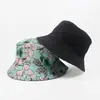 Sombrero de pescador con estampado floral de doble cara para hombre y mujer, sombrero para protección solar, sombrero de moda para exteriores, versátil para primavera y verano