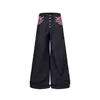 Jeans rectos vintage de mezclilla con botones para hombre y mujer, holgados y casuales, corte limpio, que estilizan la figura, pantalones de moda para otoño