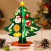 Árvore de Natal Artesanal Enfeites de Mesa DIY Pacote de Material Artesanal para Crianças Decoração de Jardim de Infância Pequeno