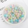 Cuentas sueltas de jade de imitación con degradado de dos colores de 10 mm, perforadas de acrílico, hechas a mano, accesorios para el cabello, pulseras, material para accesorios.