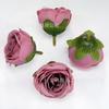 Rosa Redonda Pequeña Rizada Simulada de 4 cm Decoración del Hogar Accesorios Hechos a Mano para el Cabello Accesorios Fondo de Pared de Flores para Bodas