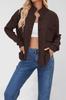 2026 Chaqueta de Punto de Venta Caliente para Sitio Independiente de Amazon Transfronterizo con Cuello Alto, Suéter Talla Grande, Cárdigan de Color Sólido, Nueva Moda para Mujer