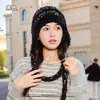 Gorro Personalizado para Mujer en Invierno Estilo Coreano Dulce y Lindo Gorro de Punto Cálido de Invierno que Muestra la Cara Pequeño Resistente al Viento y al Frío Gorro con Protección para los Oídos
