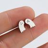 Aretes de Animales Nuevos de Amazon Europeos y Americanos Estilo Vintage ins Oro de 18K Lindo Fantasma Dinosaurio Jirafa