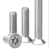 Tornillos de Acero Inoxidable 304 con Cabeza Plana Avellanada, Torx Interno y Característica Antirrobo, Gb673M2M2.5M3M4M5M6M8