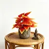 Planta Artificial de Bonsái Verde con Forma de Búho de 4 Ramas, Modelo Nuevo Transfronterizo para Bar y Cafetería, Decoración Única de Planta Falsa en Maceta