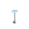 Novo Anel de Língua Borboleta Colorida com Gotejamento de Óleo da Amazon Atacado Aço Inoxidável Coração Ab Zircônia Joia para Piercing