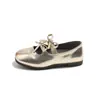 Zapatos de cuero con lazo estilo coreano para niñas, nuevos para primavera y otoño 2026, Mary Jane, ballet, princesa, mocasines