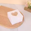 Amor Transfronterizo Caja de Papel de Cuero Hueca para Ventana Caja para Empaque de Pasteles Pequeños y Postres Caja para Empaque de Horneado de Macarons en stock