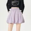 Nueva Falda Corta Casual de Nube Verano 2026, Falda de Botón Versátil de Color Sólido Anti-Exposición, Falda Media Elástica de Cintura Alta para Mujer