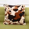 Fábrica de Origen Popular Transfronterizo Distribución Color Sólido Felpa Rayado Estampado de Leopardo Respaldo de Cama Cojín Cuadrado Cojín Cuadrado Cojín de Cuero