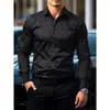 2026 Nova Moda Transfronteiriça Masculina Camisa de Manga Longa Primavera e Outono, Camisa Casual Color-Block