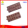 Más de 12 incluso 6 grupos de serie navideña molde de silicona para chocolate forma de árbol caja de regalo cabeza de Santa Claus molde para hielo