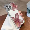 Capa Protetora Anti-Queda com Airbag Floral Simples e Fresca Capa para Celular Iphone15 Capa Galvanizada Apple 17Promax