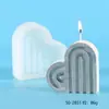 Molde para vela de aromaterapia de arco ondulado, piedra difusora hecha a mano, jabón de aromaterapia, bandeja de yeso, decoración de coche, molde de silicona