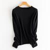 Ropa Extraordinaria Nueva Australia Camiseta Base Cuello Redondo Lana Entera Suave Cera Agradable a la Piel Sencillo Suéter de Lana Merino para Mujer Otoño