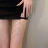 Estilo Desejo Puro Sexy Corrente de Perna Cravejada de Diamantes Moda Europeia e Americana Elegante Estilo Ins Personalidade Combinação Total Corrente de Corpo Anel de Perna Corrente de Perna