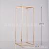 Casamento Dourado Geométrico Estrada Chumbo Quadrado Prop Prateleira Caixa de Ferro Estilo Decoração de Casamento Ornamentos Rack de Flores