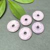 Sencillo Más Vendido 25MM Nuevo Estilo Chino Accesorios para Joyería DIY Accesorios para Pulseras Piedra Natural Amatista Hebilla de Paz Tejida