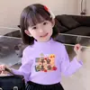 Y2020# camiseta de manga larga de terciopelo estilo extranjero para niñas otoño e invierno nueva roja para bebé servicio de Año Nuevo camiseta base