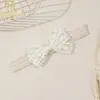 Faixa de Cabeça de Renda Vazada para Bebê Mais Vendida Transfronteiriça Acessórios de Cabelo Artesanais Infantis Europeus e Americanos Faixa de Cabeça de Tecido Dopamina Princesa