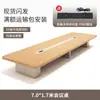 Mesa de recepção e conferência simples com padrão de madeira conjunto de mesa e cadeiras de escritório para negociação mesa de conferência com painel mesa longa mesa moderna