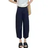 Pantalones Harem de Pierna Ancha con Forma de Pera que Favorecen la Figura para Mujer, Estilo Delgado de Verano, Corte Holgado, Versátiles, Tallas Grandes, Pantalones Cortos de Pierna Ancha, Ligeros