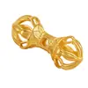 Cuentas Espaciadoras de Plata S925 con Forma de Vajra y Mazo con Acabado Dorado Brillante para Collares, Pulseras, Cuentas Sueltas y Accesorios de Joyería de Plata para DIY