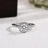 Anillo de Azúcar de un Quilate Seiko Moissanita Mismo Estilo que Douyin para Mujer Lujo Accesible Ins Anillo Abierto Elegante que no se Desvanece